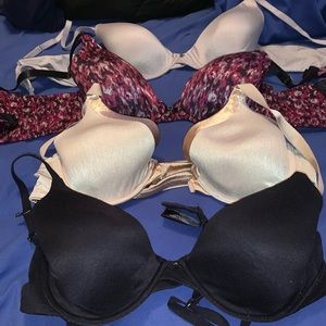 Four (4) Various Bras Size 36B